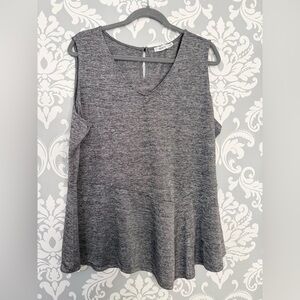 4/$25 • Ricki’s Peplum Grey‎ Sleeveless Top